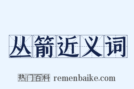 丛箭近义词是什么意思的图片